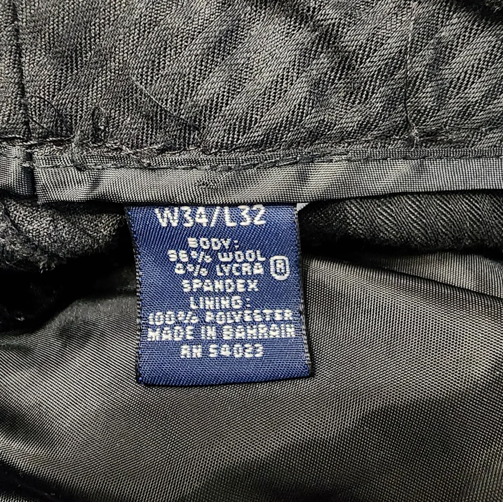 Gray Dress Pants 34 x 32 Wool Men's B984‎
